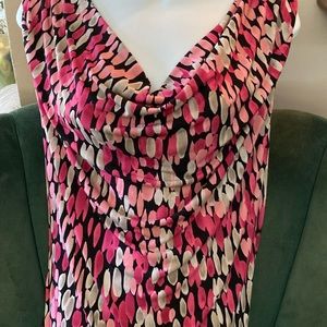 Short-sleeved cowl-neck top